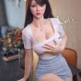 Asiatische Silikon-Sexpuppe 160 cm mit schwarzen Haaren